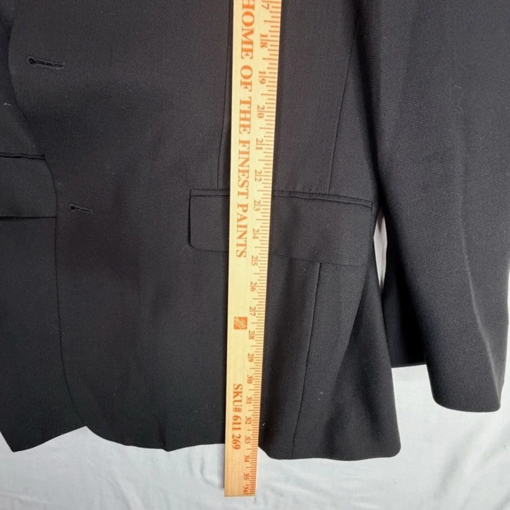 Oscar de la Renta Profile Mens Black 3 Button Blazer Suit Jacket Sport Coat